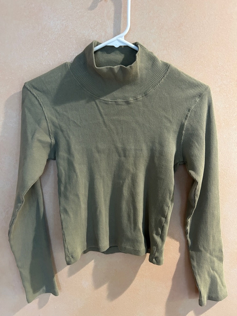 Big Bud Press Olive Green Ribbed Long Sleeve Tee